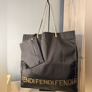 FENDI vintage Tote with attached pouch